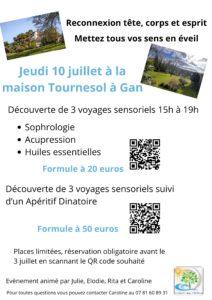 maison tournesol evenement bien etre 10 juillet