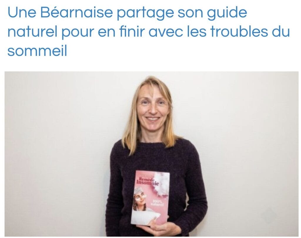 La Béarnaise Caroline Joutotte livre remède insomnie 100% naturel